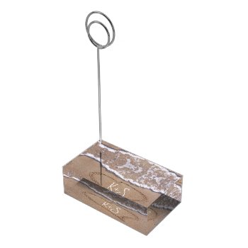 Beach Theme With Monogram Table Card Holder by Myweddingday at Zazzle
