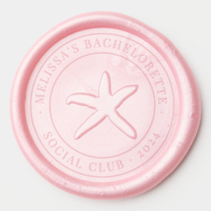 Beach-Themed Bachelorette Weekend Social Club Wax Seal Sticker