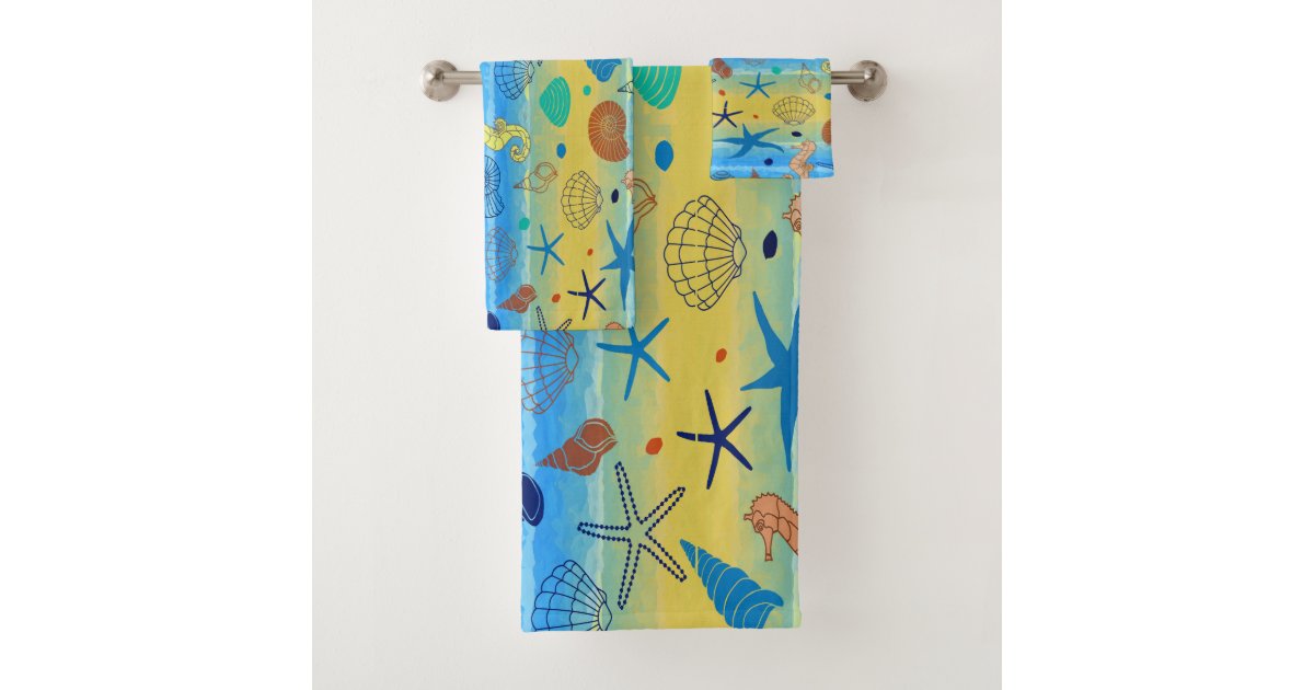 Beach Themed Bath Towel Set Zazzle