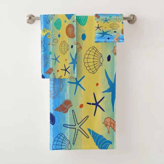 Beach Themed Bath Towel Set | Zazzle