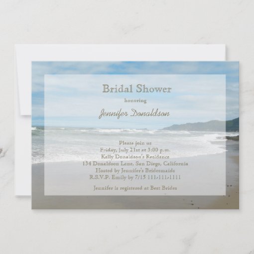 Beach Themed Bridal Shower Invitations | Zazzle