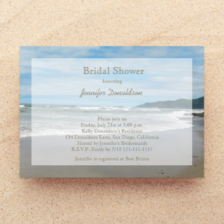 Beach Themed Bridal Shower Invitations