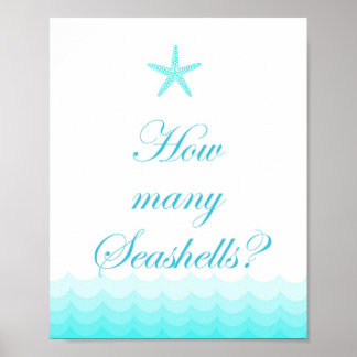 Beach themed bridal shower sign 8x10"