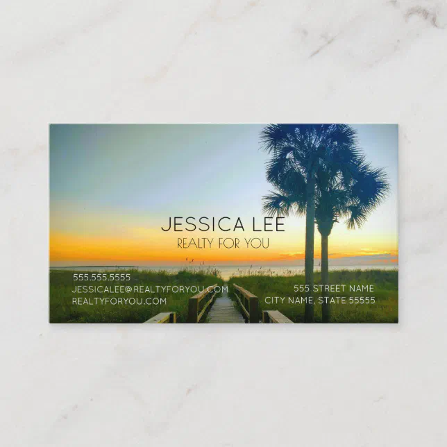 Beach Themed Business Cared Business Card Zazzle