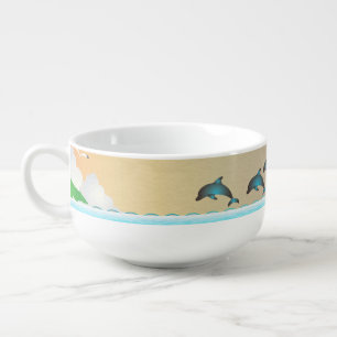 Beach Themed Chili Bowl Cup with Dolphin