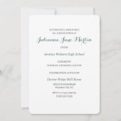 Beach Themed Class of 2024 Graduation Photo Invitation (Back)