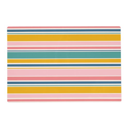 Beach Themed Color Stripes Placemat