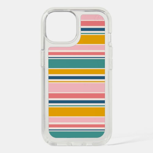 Beach Themed Color Stripes iPhone 15 Case