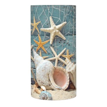 Beach Themed Conch Shell, Starfish & Fishing Net Flameless Candle Beach Themed Conch Shell, Starfish & Fishing Net Flameless Candle