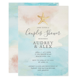 Beach Themed Shower Invitations 8