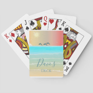 Beach Themed Dolphins Playing Card Deck Custom