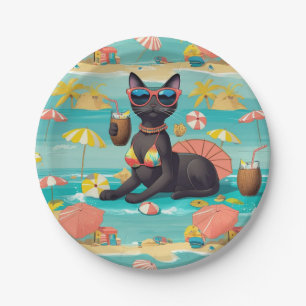  Beach themed for Siamese Cat Lovers Party Paper Plates