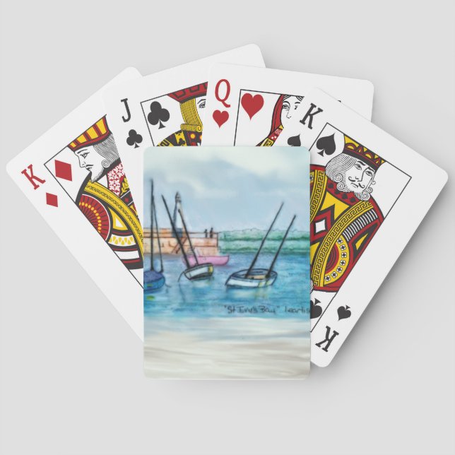 Beach themed game night!  poker cards (Back)
