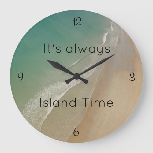 Beach Themed Island Time Clock