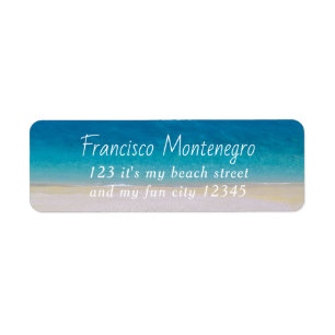 Beach Themed Ocean Minimal Decorative Simple Cool Label