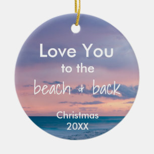 Beach Themed Ornament with Quote