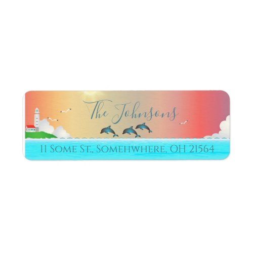 Beach Themed Personalized Return Address Labels