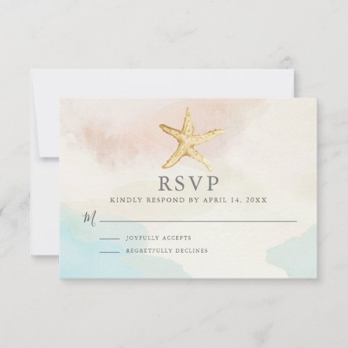 Beach Themed RSVP Card