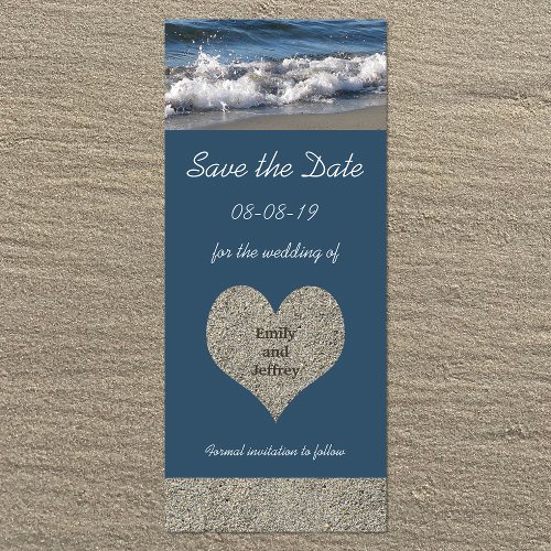 Beach Themed Save the Date Flat Invitation Card