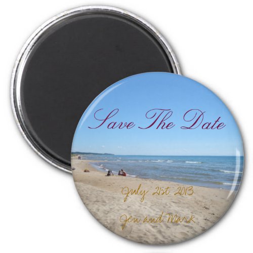 Beach themed Save the Date magnets