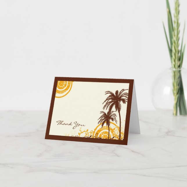 Beach Themed Thank You Note Card (Front)