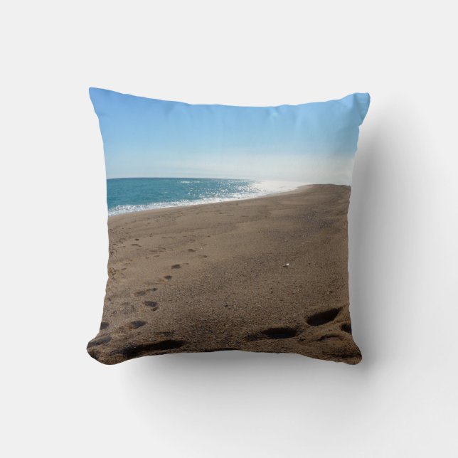 Beach Themed Throw Pillow (Front)