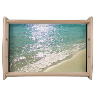 Beach themed tropical serving tray