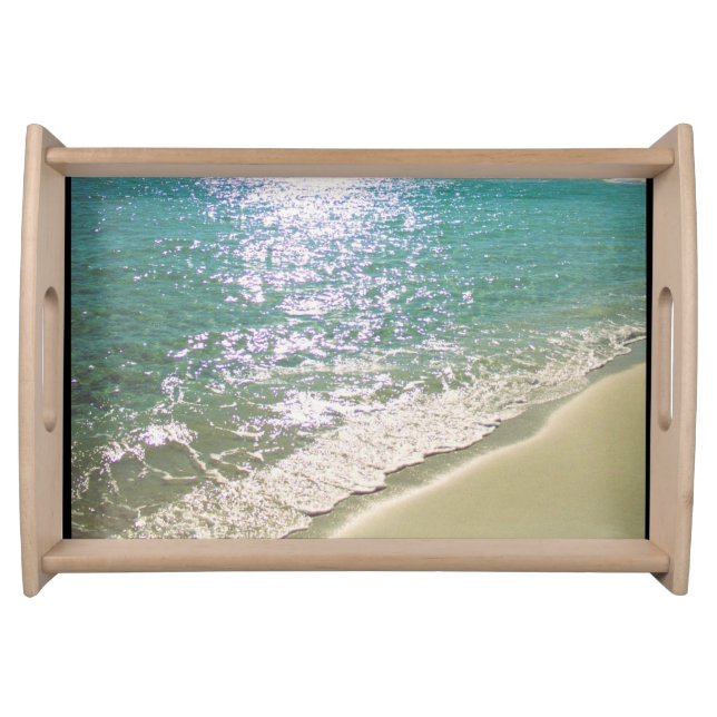 Beach themed tropical serving tray (Front)