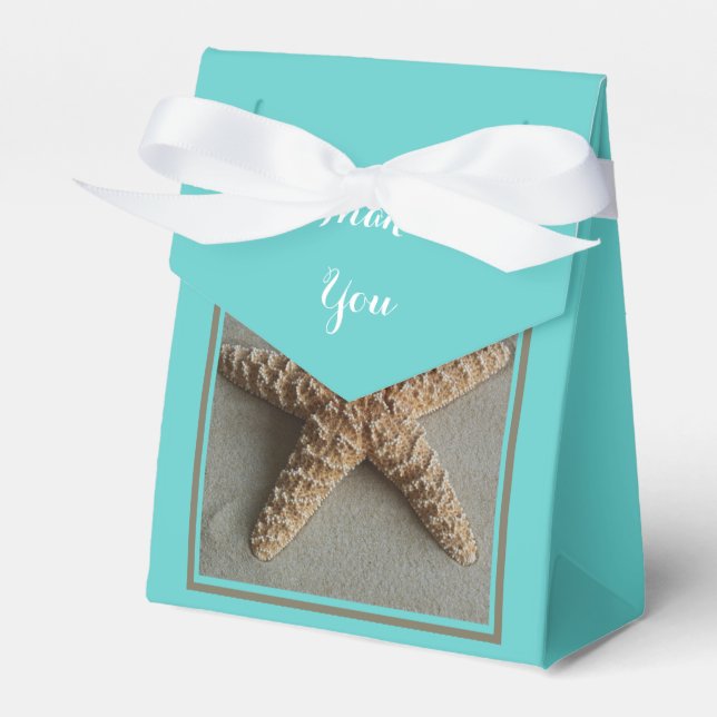 Beach Themed Wedding Favor Boxes (Front Side)