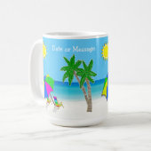 Beach Themed Wedding Gifts 2 Text Boxes Coffee Mug (Front Left)