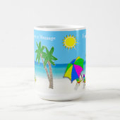 Beach Themed Wedding Gifts 2 Text Boxes Coffee Mug (Center)
