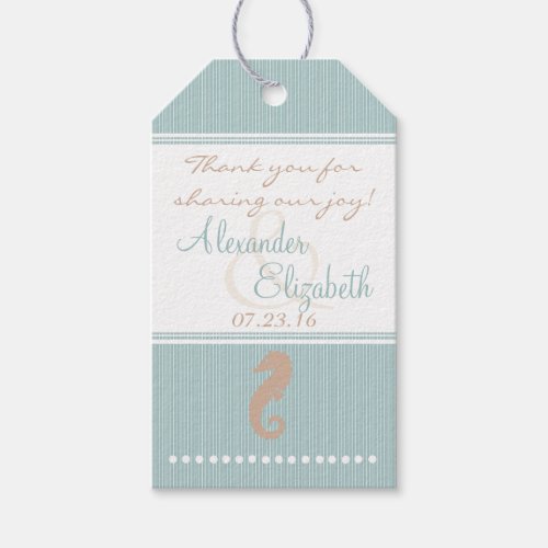 Beach Themed Wedding Guest Favor Thank You_ Gift Tags