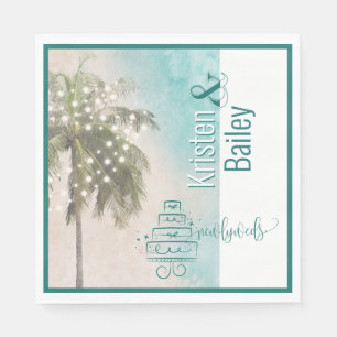 Beach Themed Wedding Paper Napkins