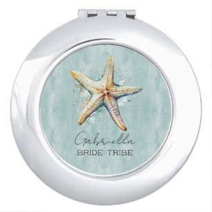 Beach Themed Wedding Party Compact Mirror