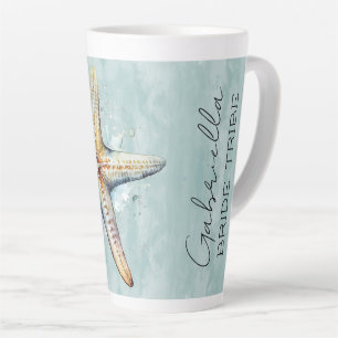 Beach Themed Wedding Party Latte Mug