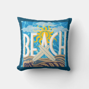 Beach Throw Pillow