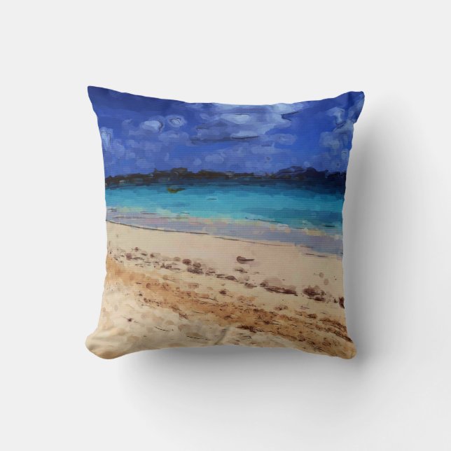 Beach  throw pillow (Front)
