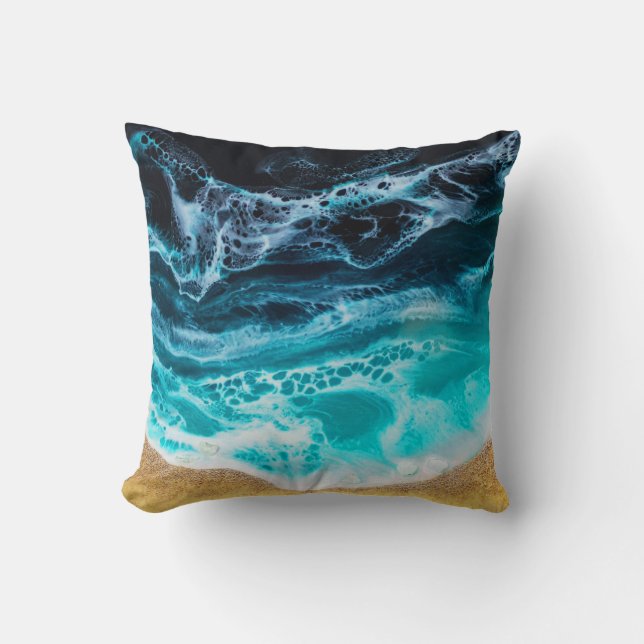 Beach Throw Pillow (Front)