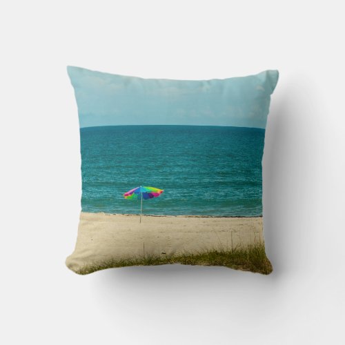 Beach Throw Pillow by Sailing Hideaway