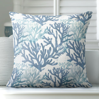 Beach Throw Pillows | Coral Decorative Pillow