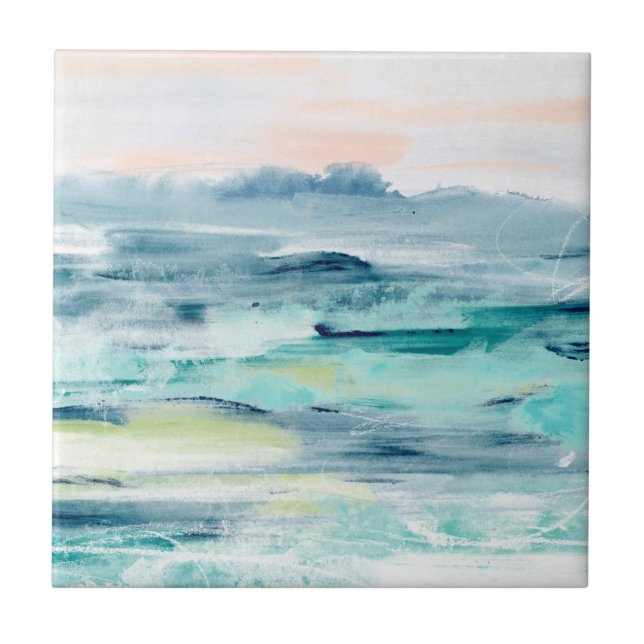 Beach Tides II Ceramic Tile (Front)