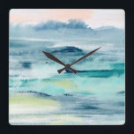 Beach Tides II Square Wall Clock<br><div class="desc">Beach Tides II by June Erica Vess</div>