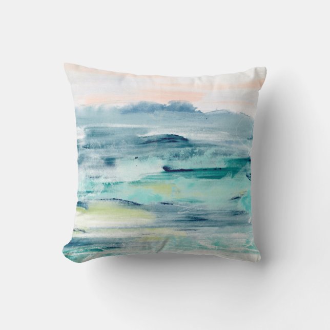 Beach Tides II Throw Pillow (Front)