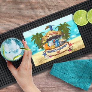 Beach Tiki  Bar Mat