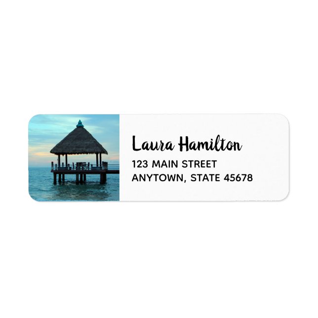 Beach Tiki Hut Label (Front)