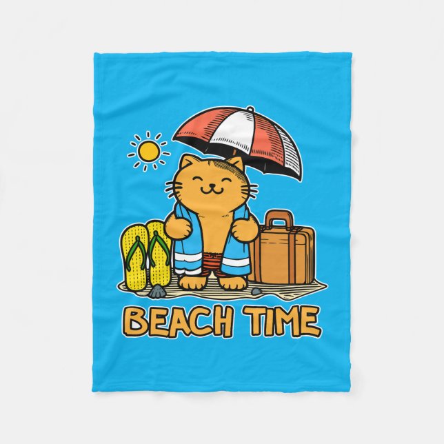 Beach Time 1 Fleece Blanket (Front)