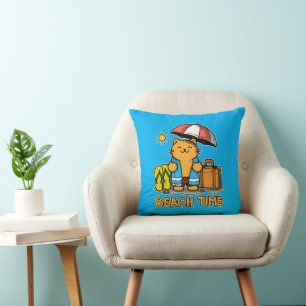 Beach Time 1 Throw Pillow