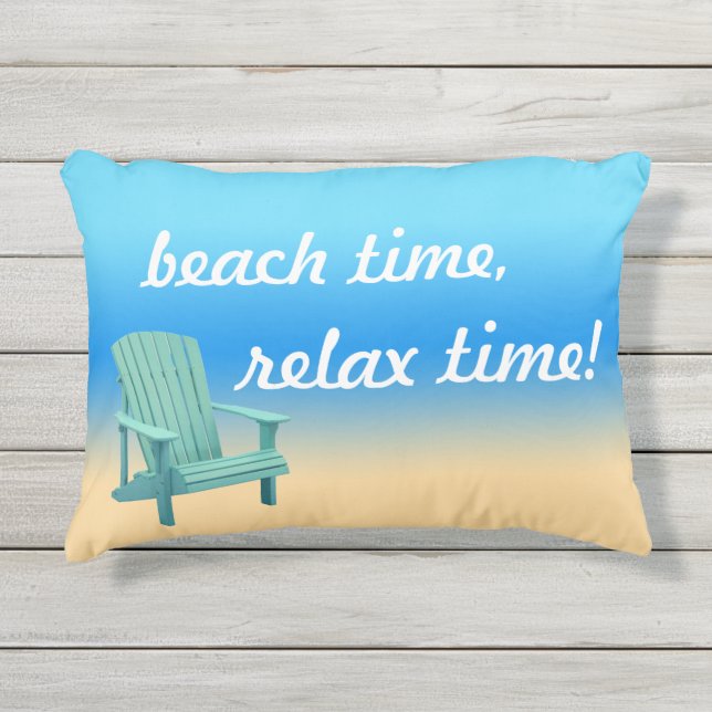 Beach Time Accent Pillow (Front)