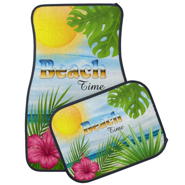 Beach Time Car Floor Mat (Set)