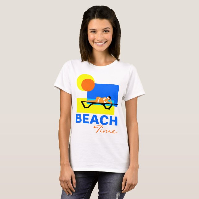 Beach Time funny customizable T-Shirt (Front Full)